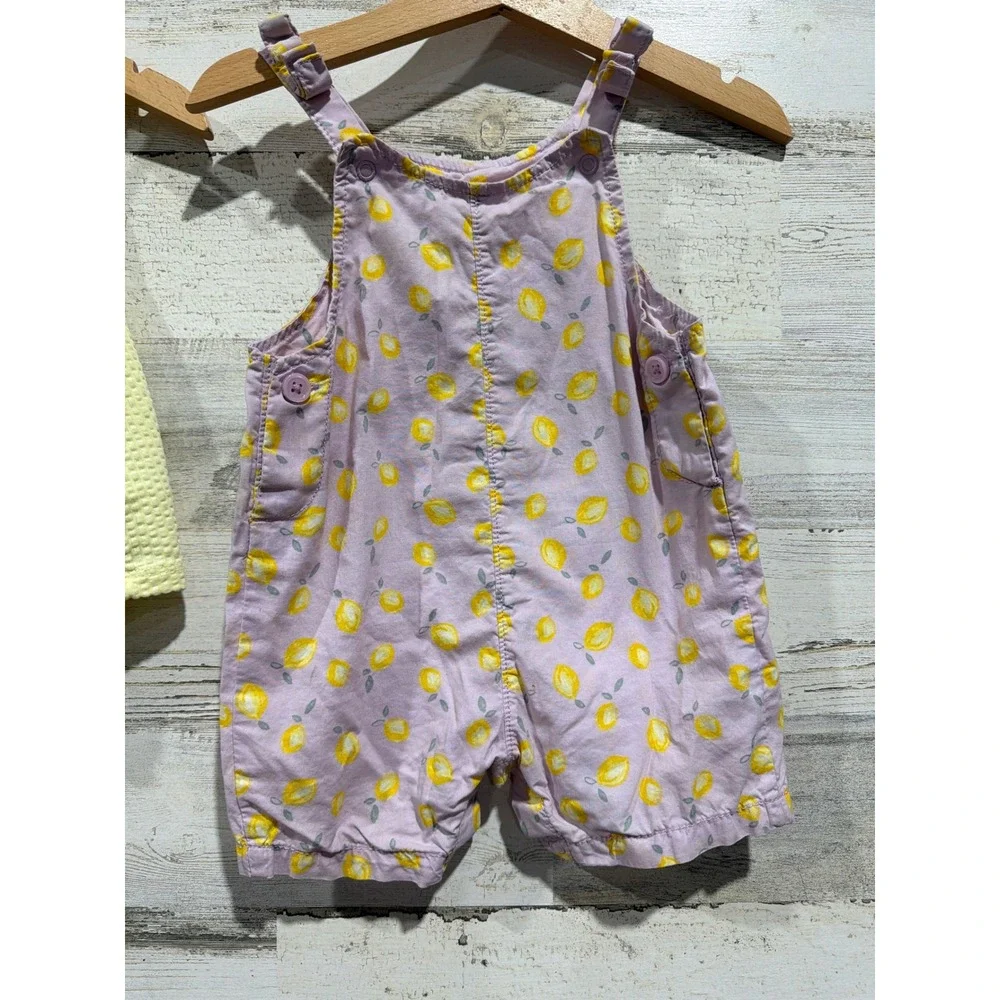 Vince Camuto Cat&Jack Summer Outfit Bundle Girls 12M‎ Floral Lemon Seersucker